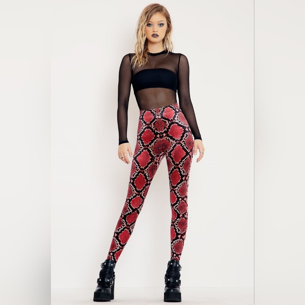 Blackmilk Blood Serpent HW Velvet Leggings